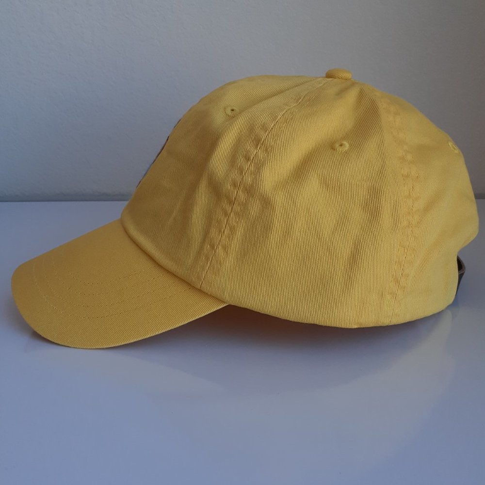 Polo Ralph Lauren Beach Bear Yellow Baseball Cap Hat Adjustable NEW With Tags - Picture 6 of 11